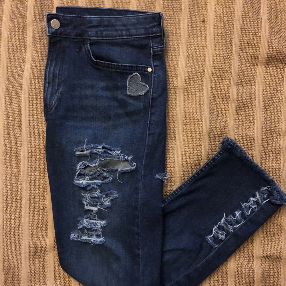 Calvin Klein Distressed Skinny Jeans Size 6